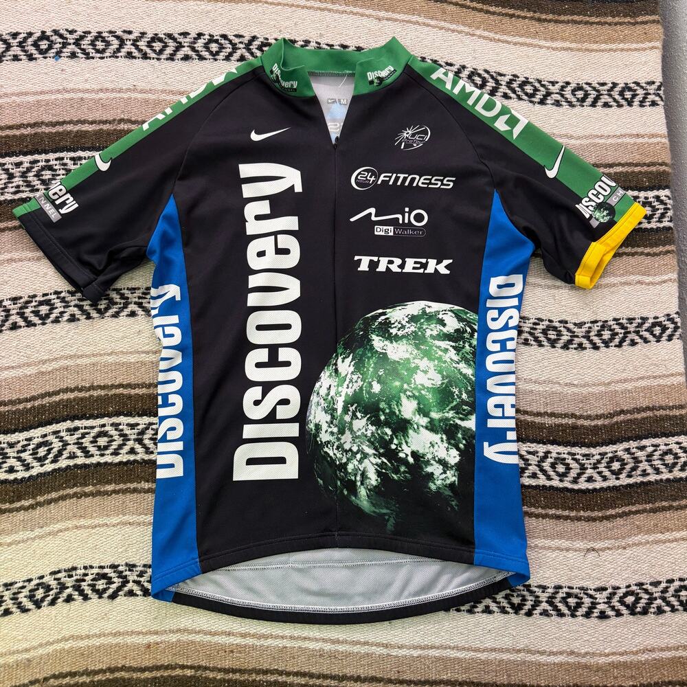 Men's Nike 2007 Trek Discovery Channel Lance Armstrong Cycling Jersey Sz M Italy